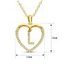 Letter L 1/5ct Diamond Initial Necklace In Yellow Gold Over Sterling Silver, 16 Inches Image-6