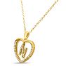 Letter N 1/5ct Diamond Initial Necklace In Yellow Gold Over Sterling Silver, 16 Inches Image-2