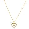 Letter N 1/5ct Diamond Initial Necklace In Yellow Gold Over Sterling Silver, 16 Inches Image-3