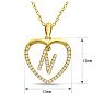 Letter N 1/5ct Diamond Initial Necklace In Yellow Gold Over Sterling Silver, 16 Inches Image-6
