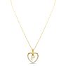 Letter P 1/5ct Diamond Initial Necklace In Yellow Gold Over Sterling Silver, 16 Inches Image-3