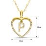 Letter P 1/5ct Diamond Initial Necklace In Yellow Gold Over Sterling Silver, 16 Inches Image-6