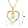 Letter R 1/5ct Diamond Initial Necklace In Yellow Gold Over Sterling Silver, 16 Inches Image-6