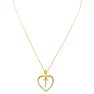 Letter T 1/5ct Diamond Initial Necklace In Yellow Gold Over Sterling Silver, 16 Inches Image-3