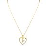 Letter V 1/5ct Diamond Initial Necklace In Yellow Gold Over Sterling Silver, 16 Inches Image-3