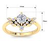 1 Carat Intricate Diamond Engagement Ring In 14K Yellow Gold Image-5