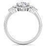 1 Carat Intricate Moissanite Engagement Ring In 14K White Gold Image-3