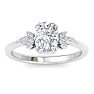 2 Carat Cushion Cut Diamond Engagement Ring In 14K White Gold Image-1