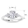 2 Carat Cushion Cut Diamond Engagement Ring In 14K White Gold Image-5
