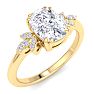 2 Carat Cushion Cut Diamond Engagement Ring In 14K Yellow Gold Image-2