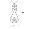 3/4 Carat Diamond Chandelier Necklace In 14 Karat White Gold, 18 Inches Image-5