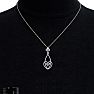 1 Carat Diamond Chandelier Necklace In 14 Karat White Gold, 18 Inches Image-6