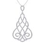 1 1/2 Carat Diamond Chandelier Necklace In 14 Karat White Gold, 18 Inches Image-1