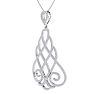 1 1/2 Carat Diamond Chandelier Necklace In 14 Karat White Gold, 18 Inches Image-2
