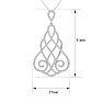 1 1/2 Carat Diamond Chandelier Necklace In 14 Karat White Gold, 18 Inches Image-5