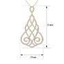 1 1/2 Carat Diamond Chandelier Necklace In 14 Karat Yellow Gold, 18 Inches Image-5