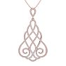 1 1/2 Carat Diamond Chandelier Necklace In 14 Karat Rose Gold, 18 Inches Image-1