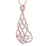 1 1/2 Carat Diamond Chandelier Necklace In 14 Karat Rose Gold, 18 Inches Image-2