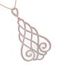 1 1/2 Carat Diamond Chandelier Necklace In 14 Karat Rose Gold, 18 Inches Image-4