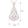 1 1/2 Carat Diamond Chandelier Necklace In 14 Karat Rose Gold, 18 Inches Image-5