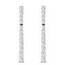 1 Carat Lab Grown Diamond Bar Earrings In 14 Karat White Gold, 1 Inch Image-3