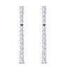 1 Carat Lab Grown Diamond Bar Earrings In 14 Karat White Gold, 1 Inch Image-3