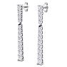 1 Carat Lab Grown Diamond Bar Earrings In 14 Karat White Gold, 1 Inch Image-4