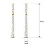 1 Carat Lab Grown Diamond Bar Earrings In 14 Karat Yellow Gold, 1 Inch Image-5