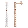 1 Carat Lab Grown Diamond Bar Earrings In 14 Karat Rose Gold, 1 Inch Image-1