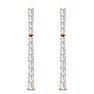 1 Carat Lab Grown Diamond Bar Earrings In 14 Karat Rose Gold, 1 Inch Image-3