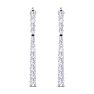 2 Carat Lab Grown Diamond Bar Earrings In 14 Karat White Gold, 1 1/2 Inches Image-3