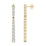 2 Carat Lab Grown Diamond Bar Earrings In 14 Karat Yellow Gold, 1 1/2 Inches Image-1