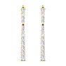 2 Carat Lab Grown Diamond Bar Earrings In 14 Karat Yellow Gold, 1 1/2 Inches Image-3