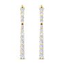 2 Carat Lab Grown Diamond Bar Earrings In 14 Karat Yellow Gold, 1 1/2 Inches Image-3