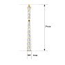 2 Carat Lab Grown Diamond Bar Earrings In 14 Karat Yellow Gold, 1 1/2 Inches Image-5