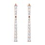 2 Carat Lab Grown Diamond Bar Earrings In 14 Karat Rose Gold, 1 1/2 Inches Image-3