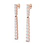 2 Carat Lab Grown Diamond Bar Earrings In 14 Karat Rose Gold, 1 1/2 Inches Image-4