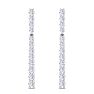 4 Carat Lab Grown Diamond Bar Earrings In 14 Karat White Gold, 1 3/4 Inches Image-3