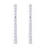 4 Carat Lab Grown Diamond Bar Earrings In 14 Karat White Gold, 1 3/4 Inches Image-3