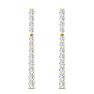 4 Carat Lab Grown Diamond Bar Earrings In 14 Karat Yellow Gold, 1 3/4 Inches Image-3