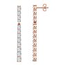 4 Carat Lab Grown Diamond Bar Earrings In 14 Karat Rose Gold, 1 3/4 Inches Image-1