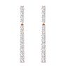 4 Carat Lab Grown Diamond Bar Earrings In 14 Karat Rose Gold, 1 3/4 Inches Image-3