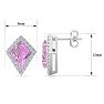 Pink Topaz Earrings: 2 1/5 Carat Pink Topaz and Diamond Earrings Image-5