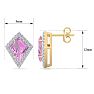 Pink Topaz Earrings: 2 1/5 Carat Pink Topaz and Diamond Earrings Image-5