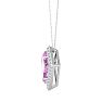 Pink Topaz Necklace: 1 3/4 Carat Pink Topaz and Diamond Necklace Image-3