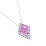 Pink Topaz Necklace: 1 3/4 Carat Pink Topaz and Diamond Necklace Image-4