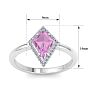 Pink Topaz Ring: 1 3/4 Carat Pink Topaz and Diamond Ring Image-5