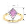 Pink Topaz Ring: 1 3/4 Carat Pink Topaz and Diamond Ring Image-5