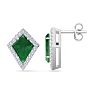 Emerald Earrings: 2 1/5 Carat Emerald and Diamond Earrings Image-1