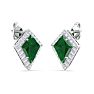 Emerald Earrings: 2 1/5 Carat Emerald and Diamond Earrings Image-4